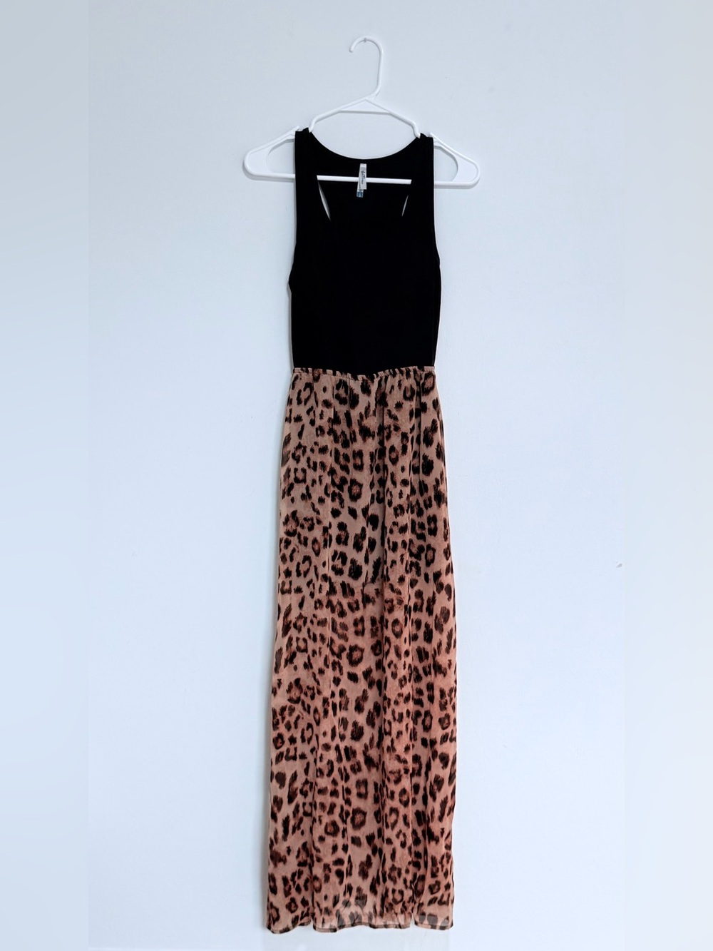 Wallflower Black & Leopard Print Maxi Dress